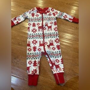 Hanna Andersson Red and White Holiday Footie